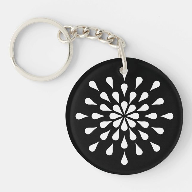 White teardrops keychain (Front)