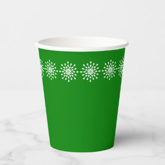 White teardrops paper cups