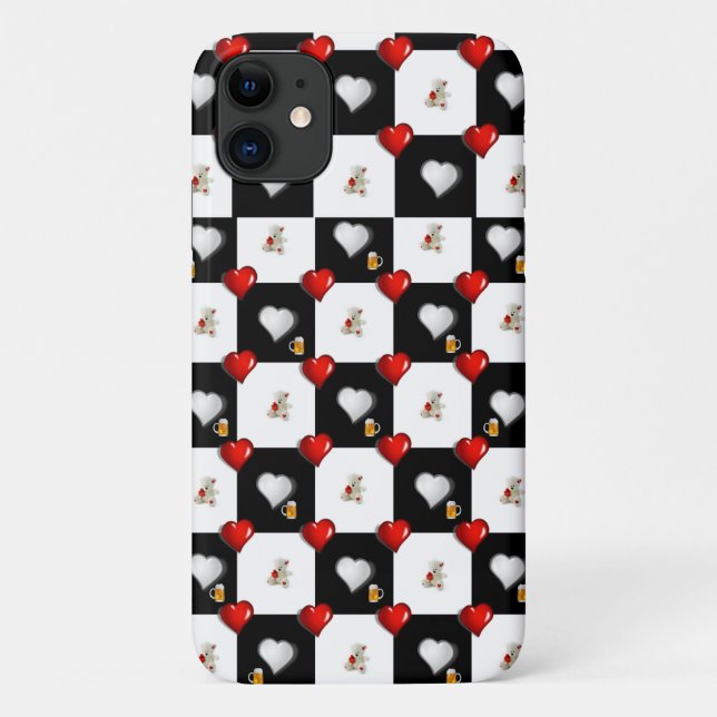 White Teddy Bear Iphone Case Beer (Back)