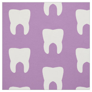 White Teeth On a Purple Background Fabric