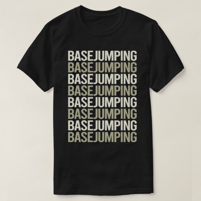 White Text Base Jumping  T-Shirt (Design Front)