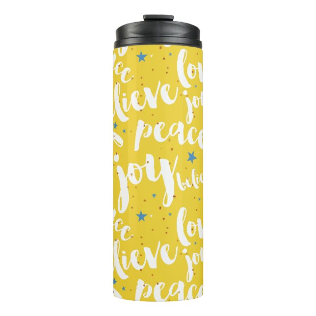 White Text Design Handwritten Thermal Tumbler (Front)