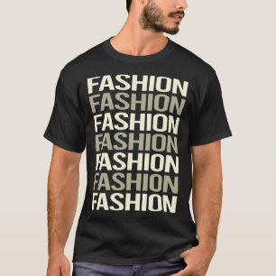 White Text Fashion T-Shirt