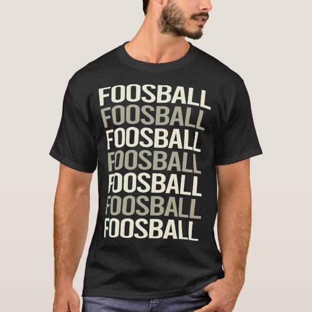 White Text Foosball T-Shirt (Front)