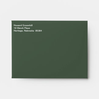 White Text Mailing Fashionable Grey-Asparagus Envelope