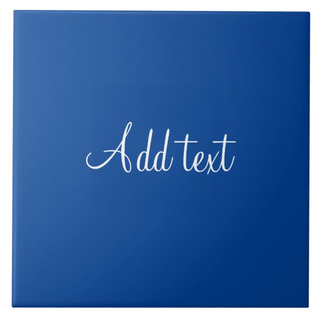 White text on blue background template tile (Front)