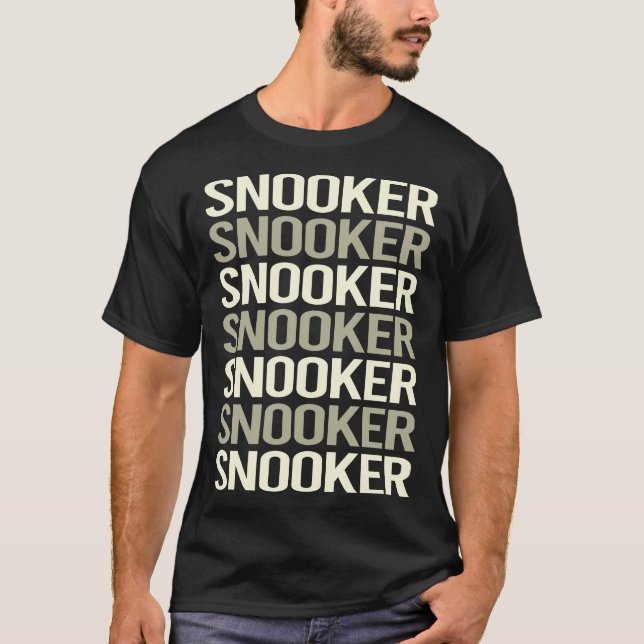White Text Snooker T-Shirt (Front)