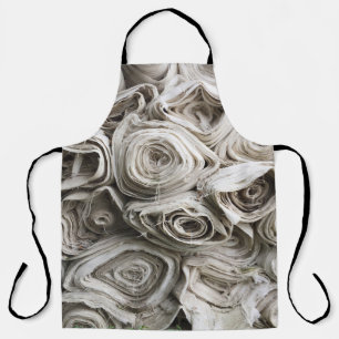 White textile lot apron