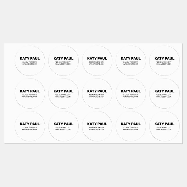 white TEXTURE SIMPLE MINIMAL TEXT STYLE LABEL (Sheet)