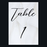 White Texture Wedding Table Card Number 1<br><div class="desc">Customize this item exactly the way you want it by replacing the current placeholder image shown with an image of your own. Add some custom text to personalize even further and choose your favourite fonts,  colours and styles.</div>