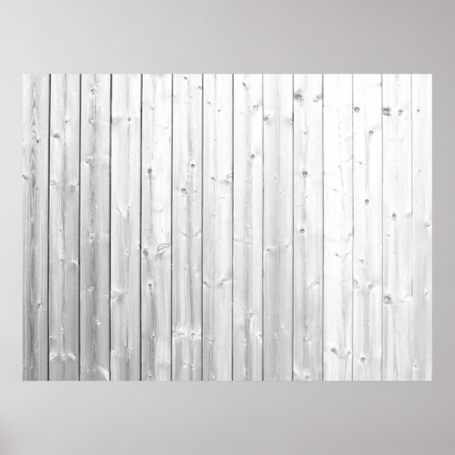 White texture wood surface poster (Front)