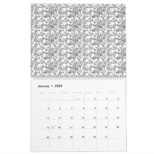 White textured background with subtle, interwoven, calendar