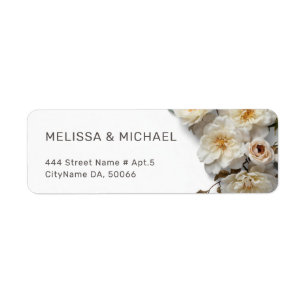 White Textured Roses Wedding