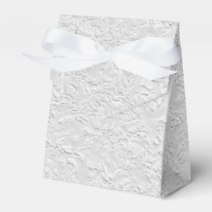 White Textured Stone, Monochrome Abstract Art Favor Box