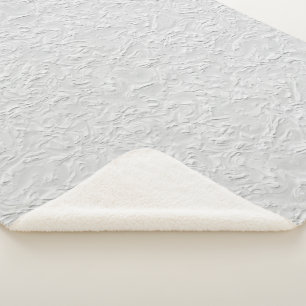 White Textured Stone, Monochrome Abstract Art Sherpa Blanket