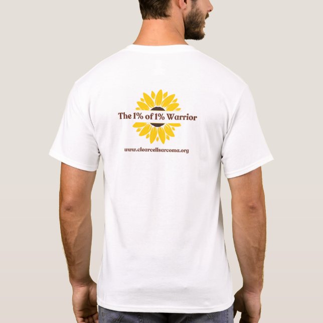 White - The 1% of 1% Warrior T-Shirt (Back)