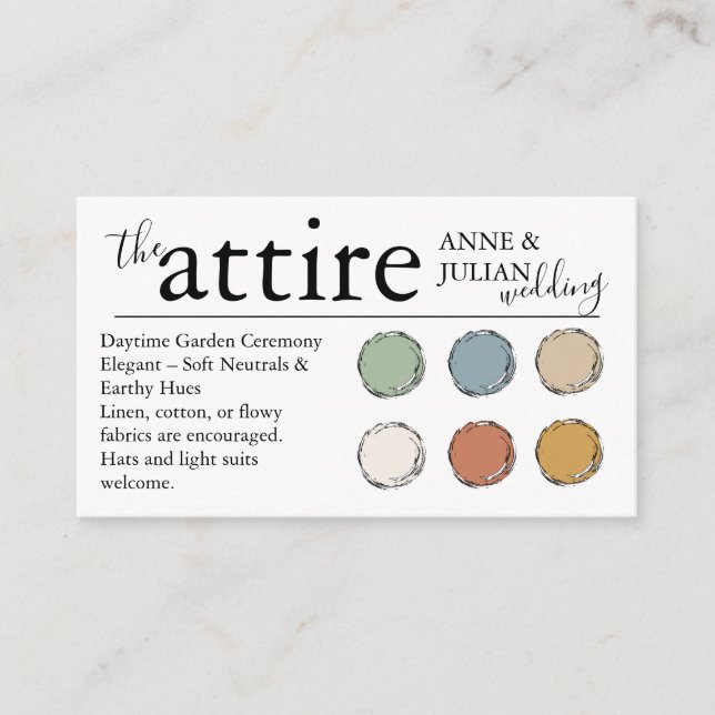 White The Attire QR Code enclosure Card  (Front)