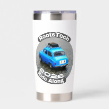 White Thermal Mug with Ride Along 2026 logo & QR