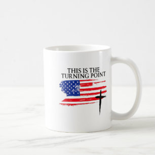 White This Is The Turning Int American Flag  Coffee Mug