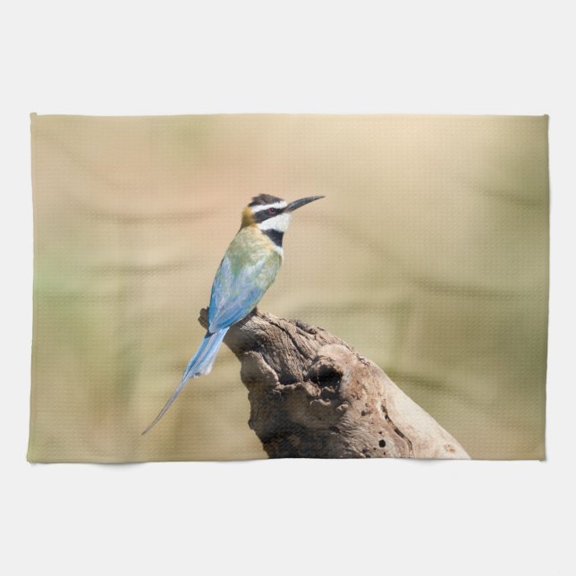White throated Bee-eater Kitchen Towel (Horizontal)