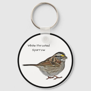 White-Throated Sparrow Keychain