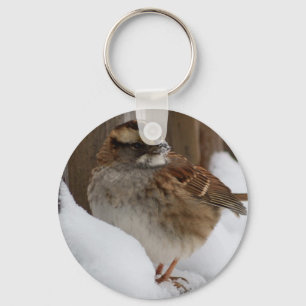 White-throated Sparrow Keychain