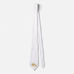 White Tie With Wedding Rings Design