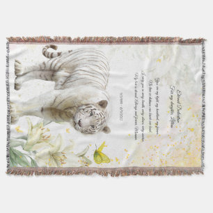 White Tiger and Lilies Devotion Blanket