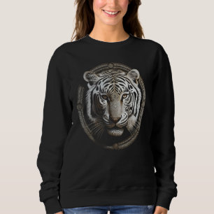 White Tiger Artwork  Animal Tiger Sweatshirt