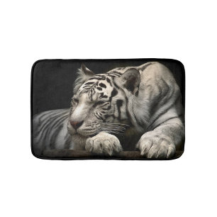 White Tiger Bath Mat
