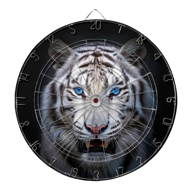 White Tiger Blue Eyes Dartboard (Front)