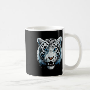 White Tiger Blue Eyes Wild Cat Animal Coffee Mug