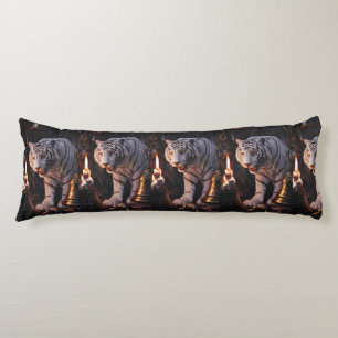 White Tiger Body Pillow – A Warm Glow in the Wild