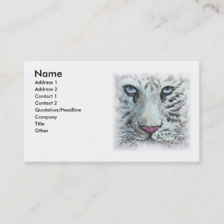 White tiger business card