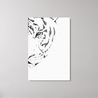 white tiger canvas print