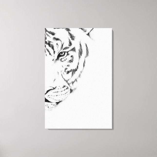 white tiger canvas print (Front)