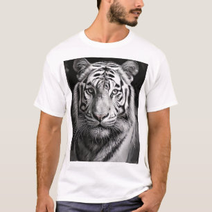 White Tiger Charcoal T-Shirt