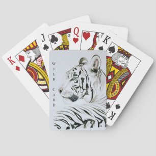 White Tiger Customizable Playing Cards