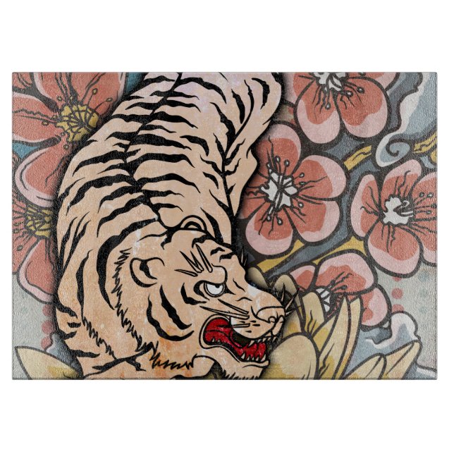 White Tiger Cutting Board (Front)