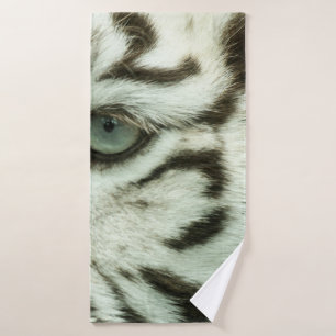 WHITE TIGER FACE BATH TOWEL