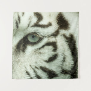 WHITE TIGER FACE TAPESTRY