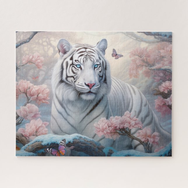 White Tiger Fantasy Art Jigsaw Puzzle (Horizontal)