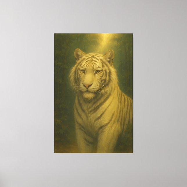  White Tiger Fine Art – Majestic Portrait Canvas Print (Front)