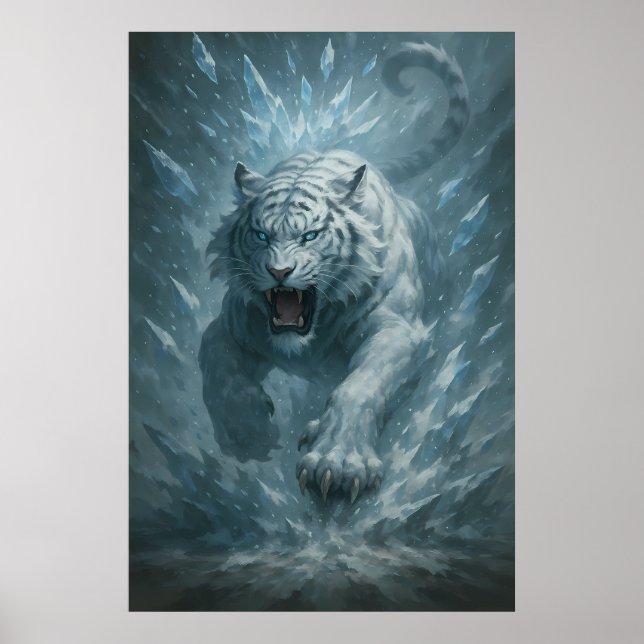 White Tiger – Frost King Ice Burst Descent – ManJi Poster (Front)