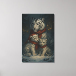 White Tiger – Guardian of Light – ManJiangHong Art Canvas Print