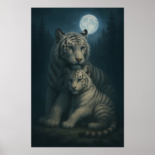 White Tiger – Guardian of Light – ManJiangHong Art Poster (Front)