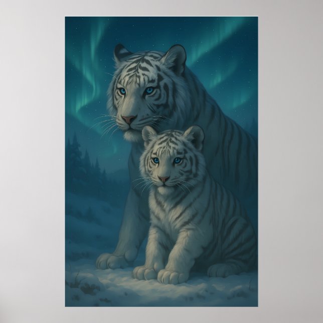 White Tiger – Guardian of Light – ManJiangHong Art Poster (Front)