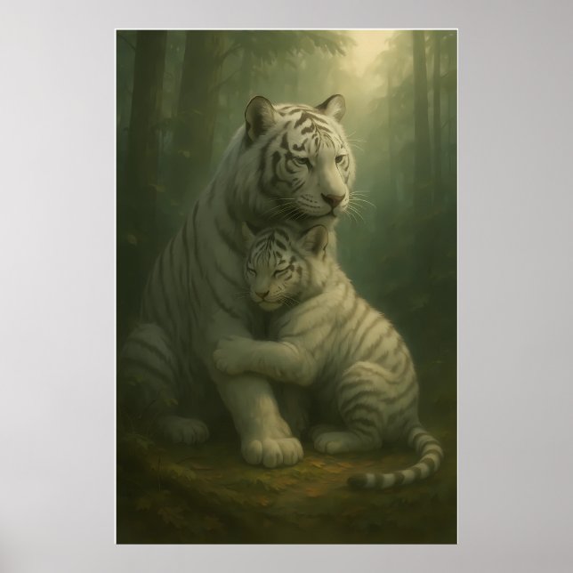 White Tiger – Guardian of Light – ManJiangHong Art Poster (Front)