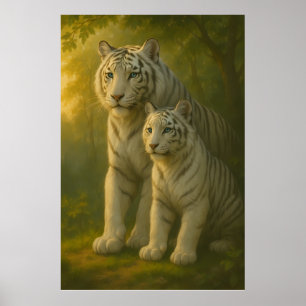 White Tiger – Guardian of Light – ManJiangHong Art Poster