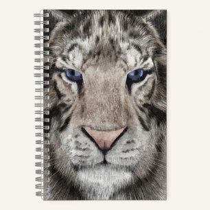 White Tiger Head  Notebook